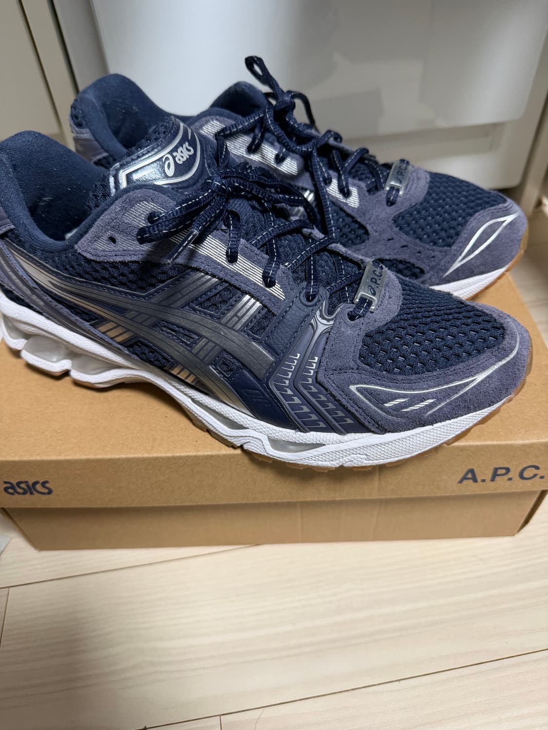 아식스 x 아페쎄 젤 카야노 14 미드나잇 인디고 포그 280 상품이미지4