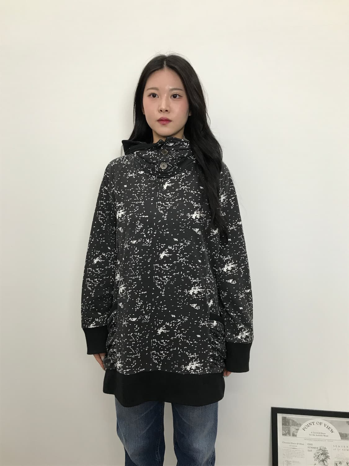 Various Splatter Pattern Long Hoodie 상품이미지1