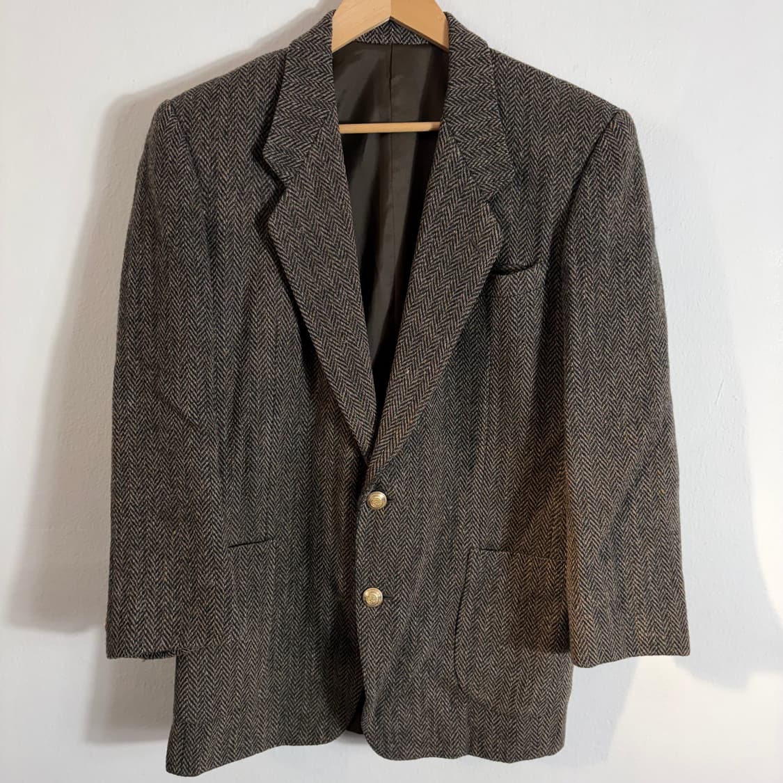 해리스트 트위드 헤링본 브라운 울자켓(Free) 상품이미지1