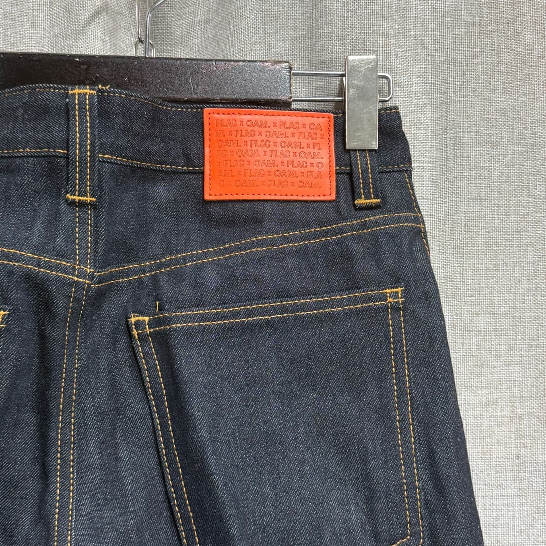 [30] 플랙진 x OAM 팩토리 핏더사이즈 데님팬츠 생지 청바지 상품이미지6
