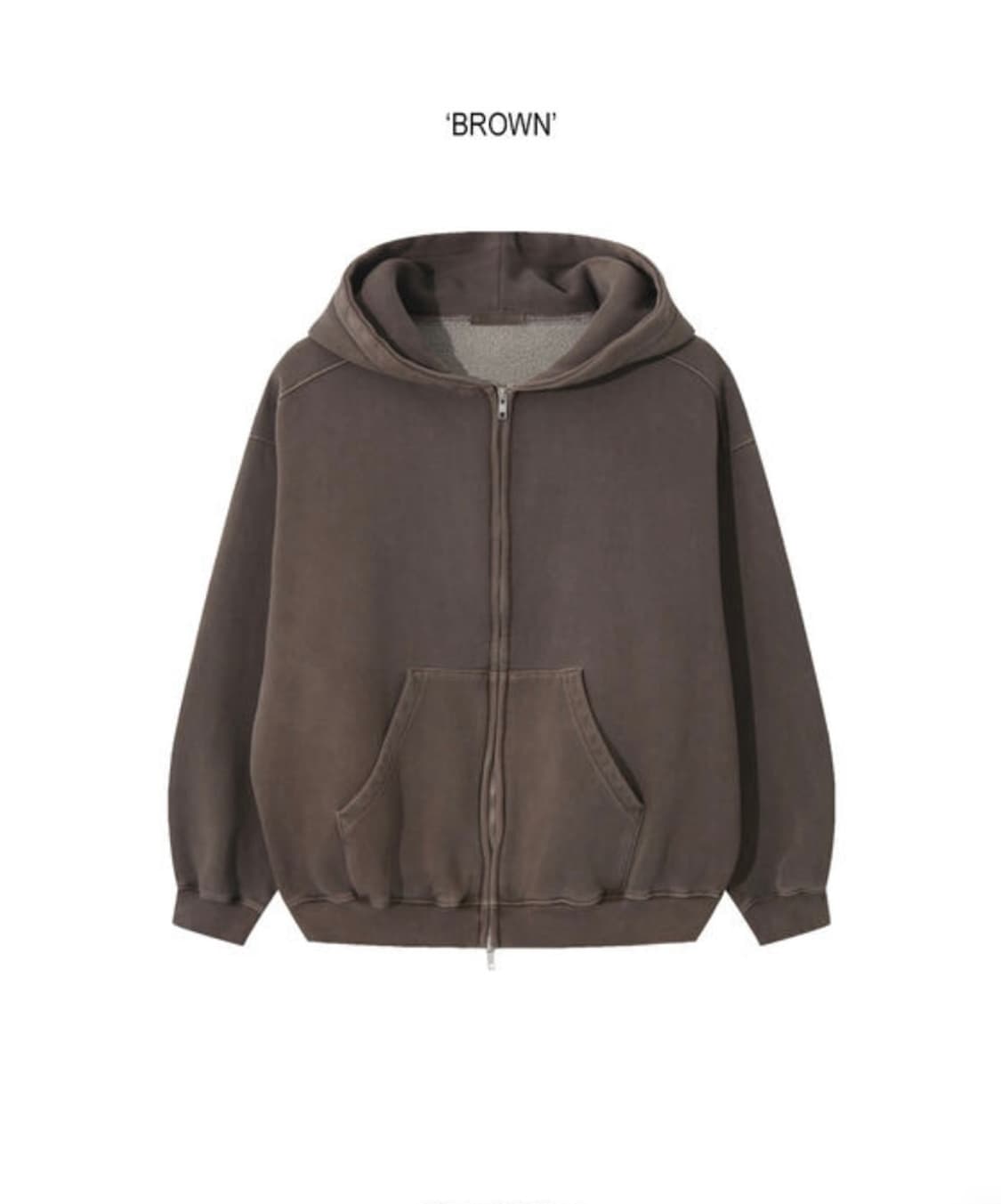 Blemto 피그먼트 후드집업 (brown) 상품이미지1