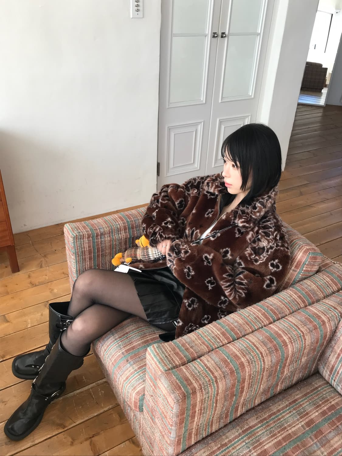 슈프림 브라운 포우 퍼 봄버 자켓  상품이미지4