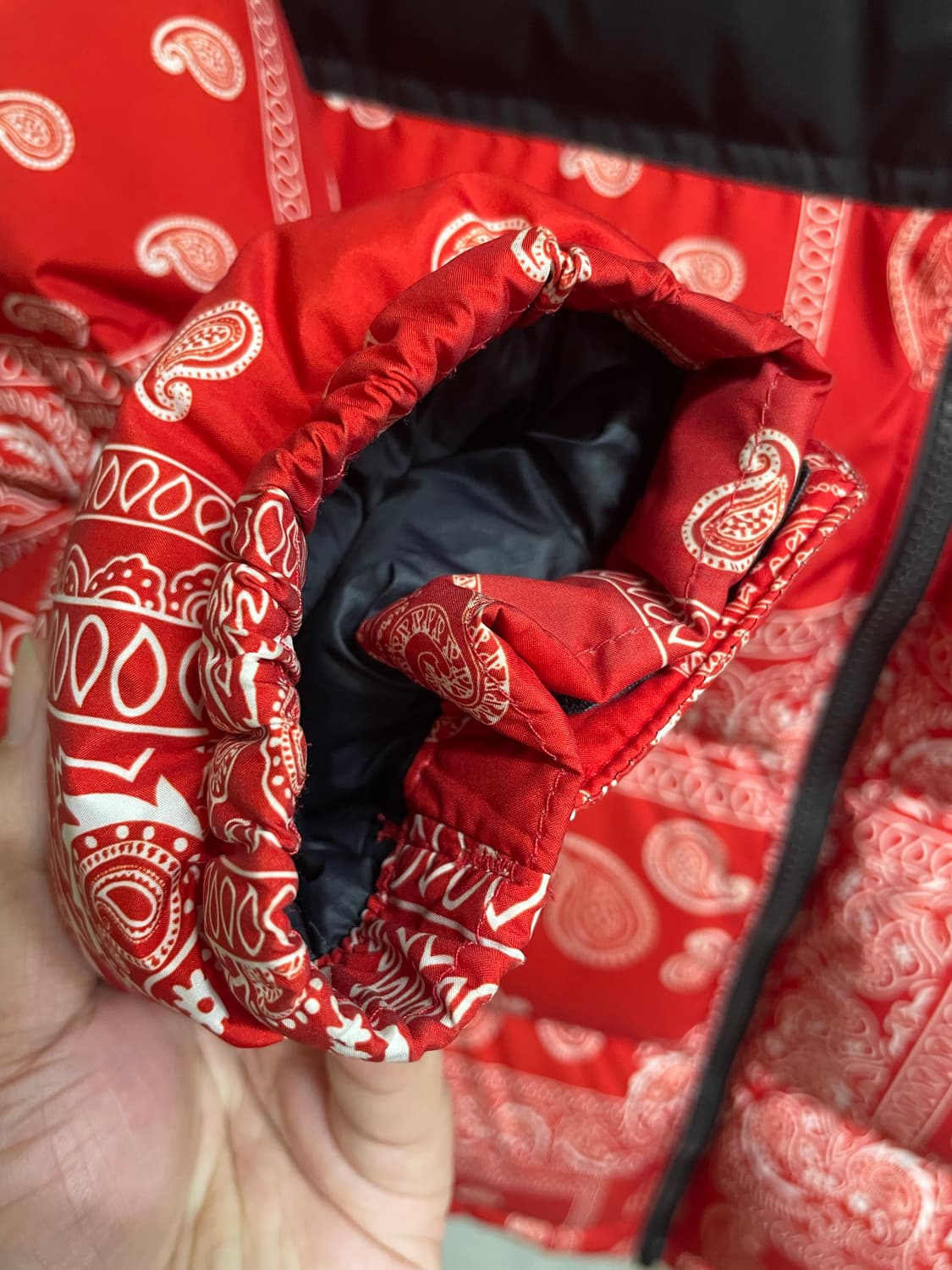 노스페이스 x 케이스스터디 눕시 반다나 레드 XL 상품이미지6