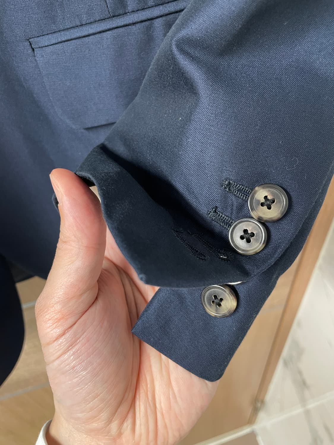 DRIES VAN NOTEN Navy Cotton Suit 상품이미지4