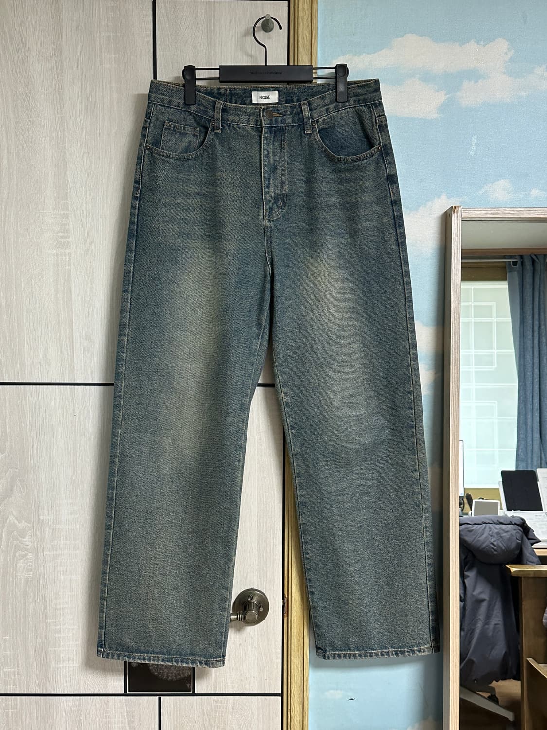 (M) 노이즈 필치 데님 팬츠 - 모스 인디고 상품이미지2