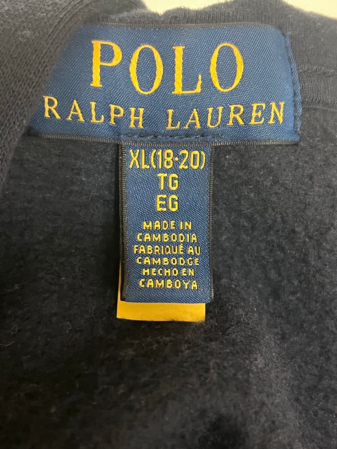 폴로 보이즈 후드집업 xl 네이비 상품이미지6