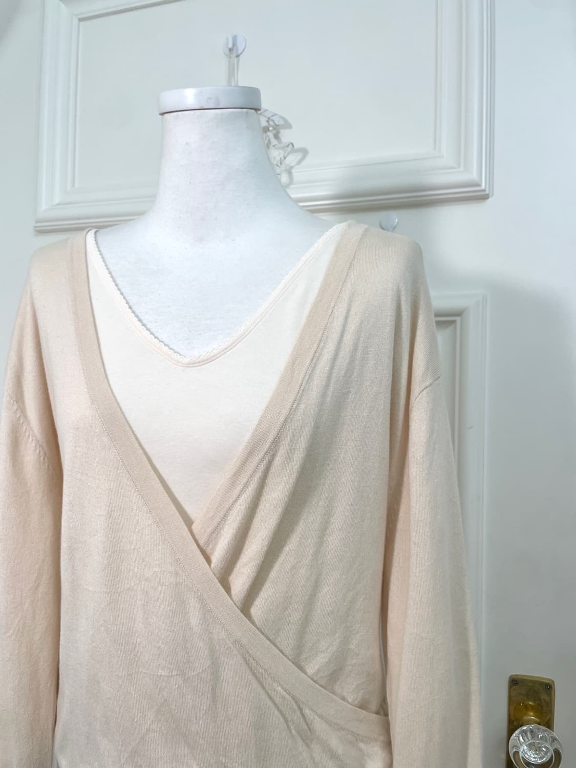 sheer coral wrap knit top&basic inner sl 상품이미지7