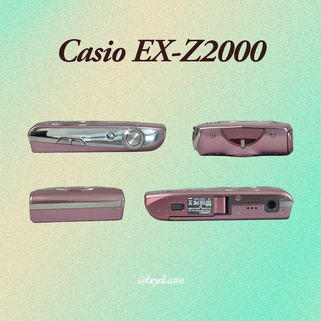 미품급<< (로제, 모카, 아일릿) 카시오 엑슬림 z2000 핑크 상품이미지3