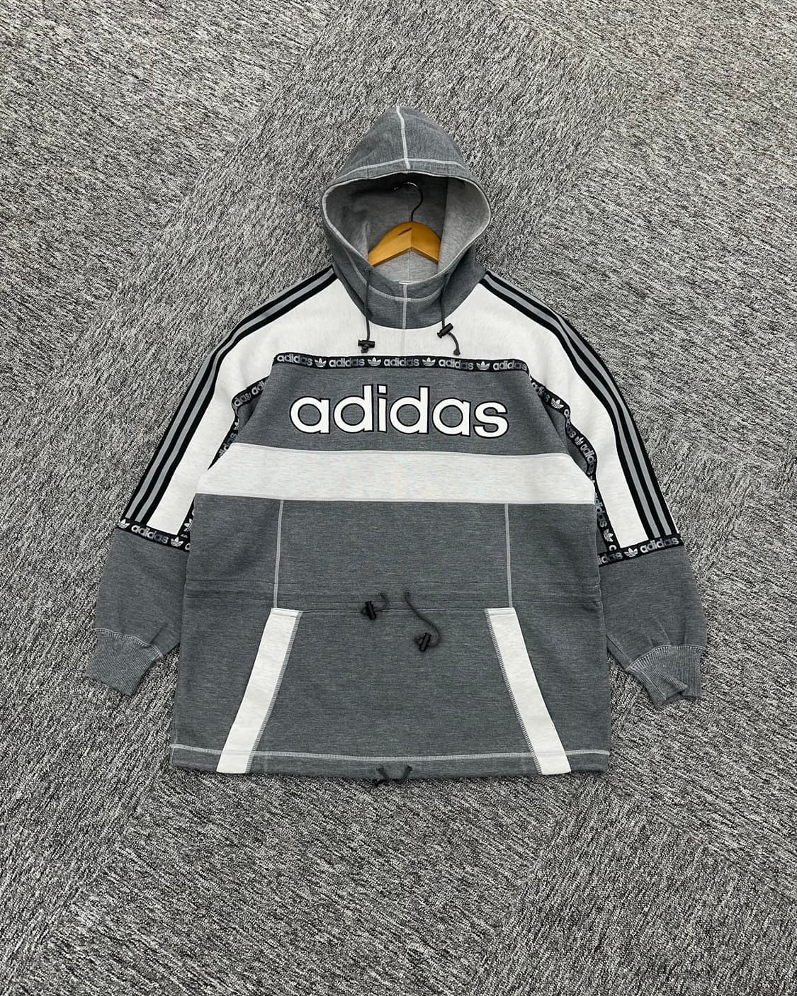 (큰L)80~90'S 아디다스 빅로고 후드-M1082 상품이미지1