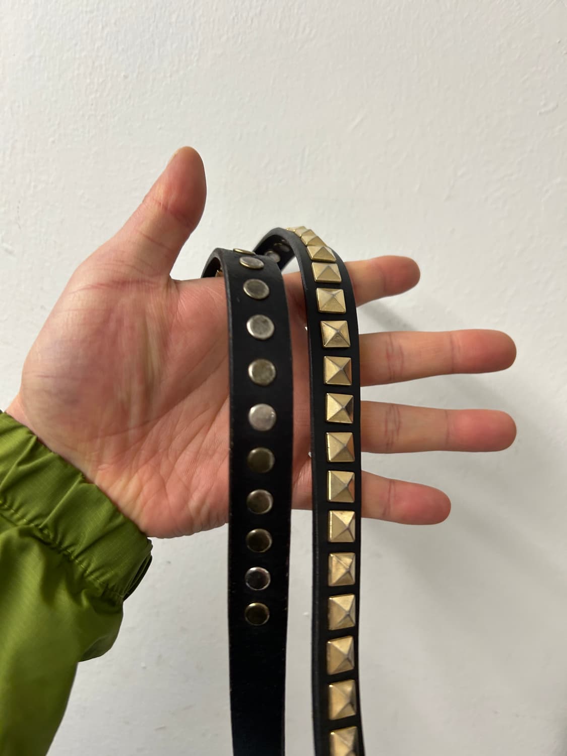 빈티지 레더 스터드 벨트 상품이미지3