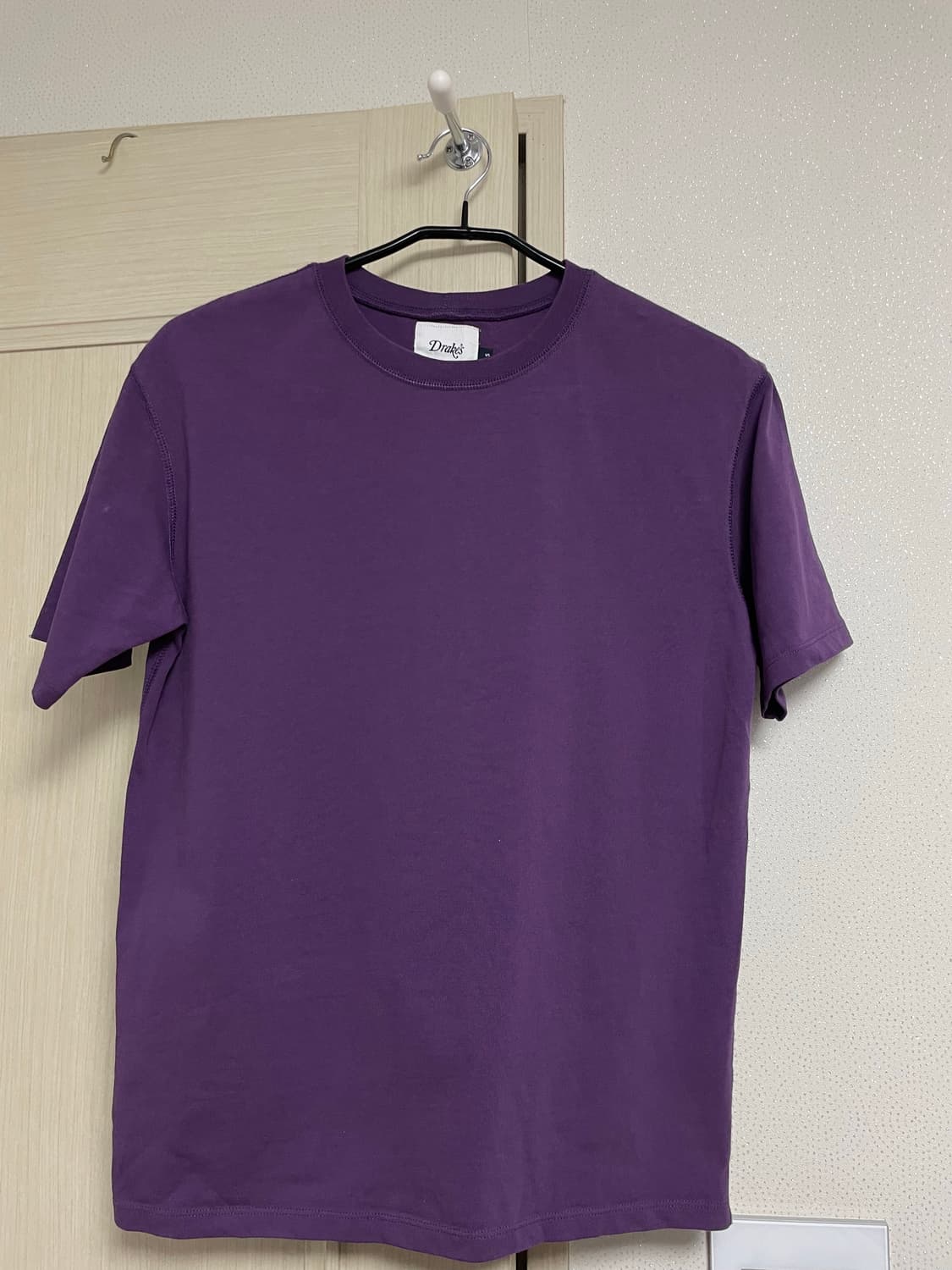 Drake's 딥퍼플 코튼 크루넥 하이킹 반팔 티셔츠 상품이미지1
