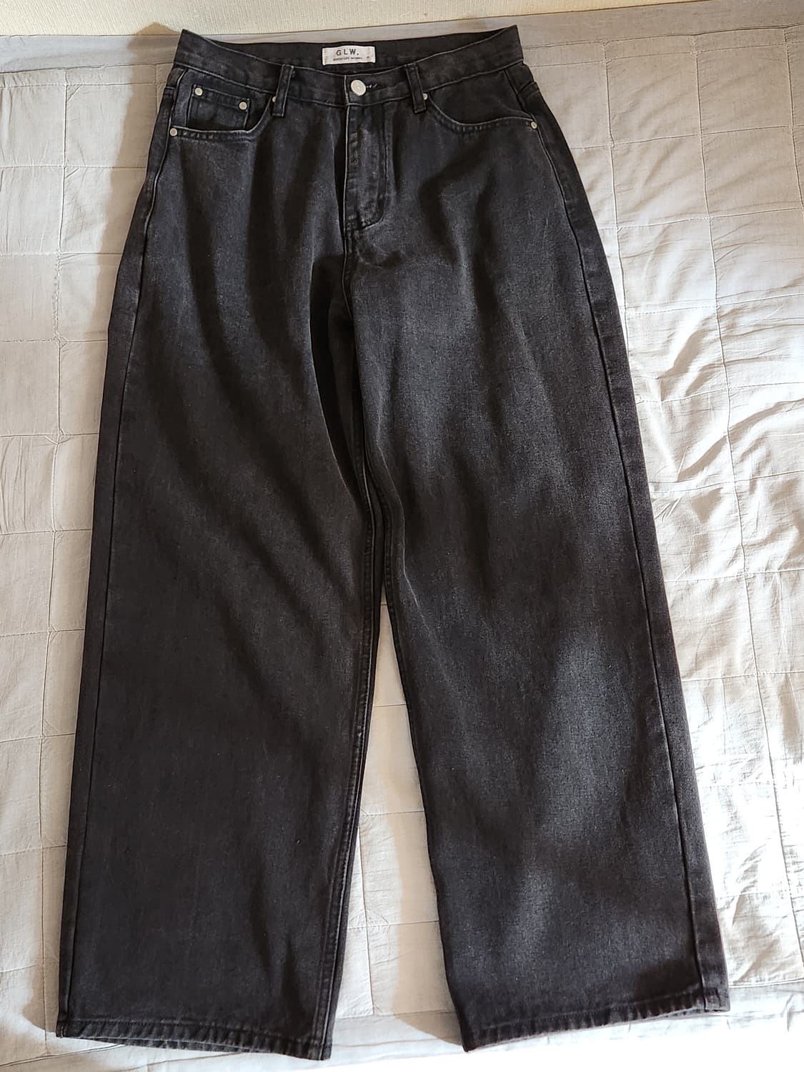 굿라이프웍스 와이드데님 블랙 S 상품이미지1