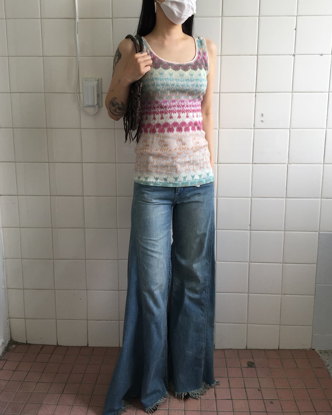 Fringe point boots cut denim pants 상품이미지6