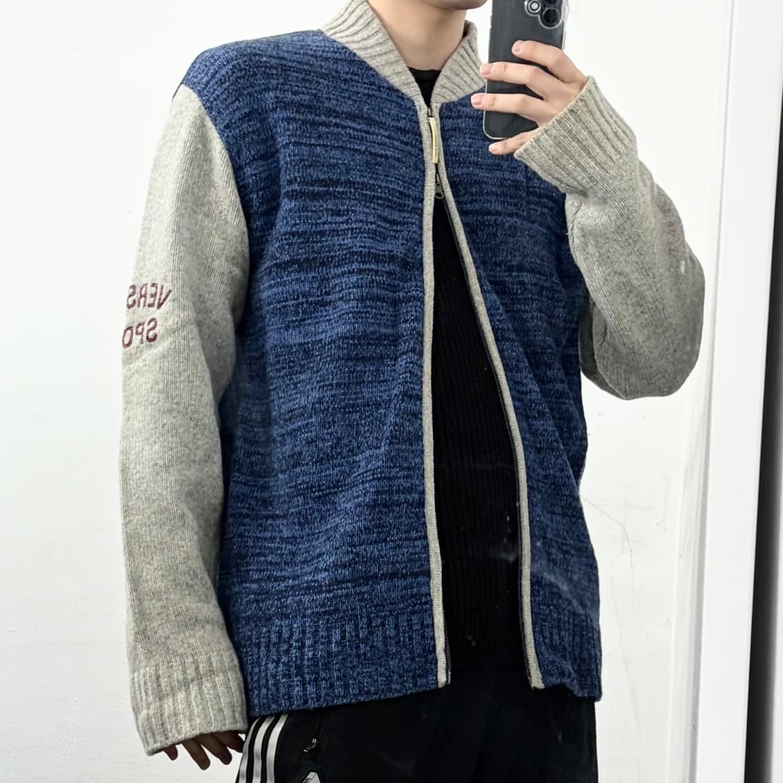 베르사체 스포츠 투웨이 니트 집업 자켓 상품이미지1