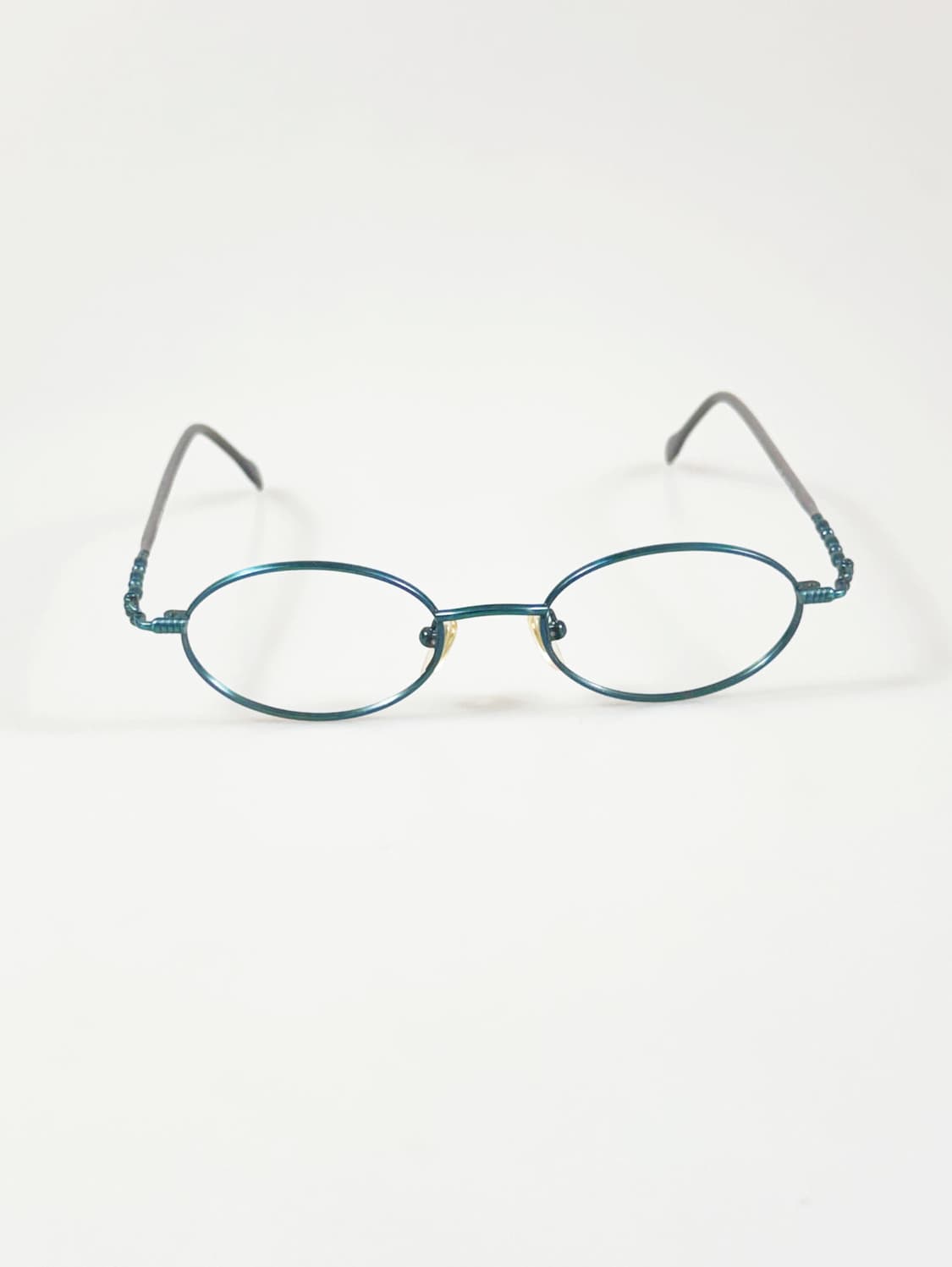 90s Partner 틸 블루 슬림 오벌 메탈 빈티지 안경 상품이미지2