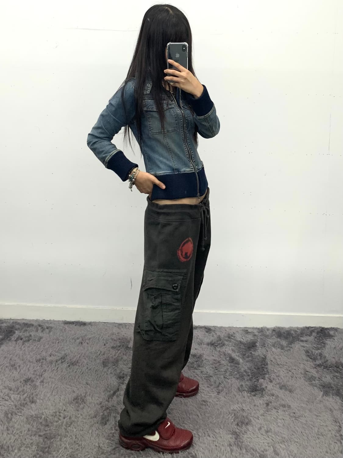 라이더 디테일 데님 자켓 상품이미지1