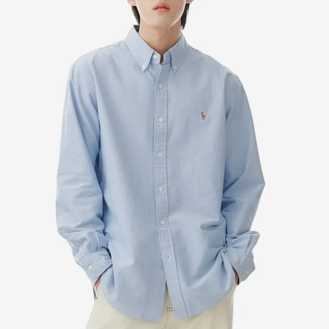 [L] Polo 폴로 랄프로렌 블루 옥스퍼드 셔츠 상품이미지5