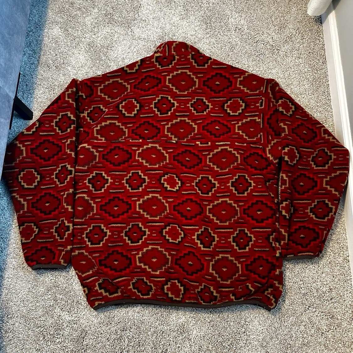 10s 파타고니아 신칠라 스냅-T 레드 사우스웨스턴 지오메트릭 패턴 상품이미지3