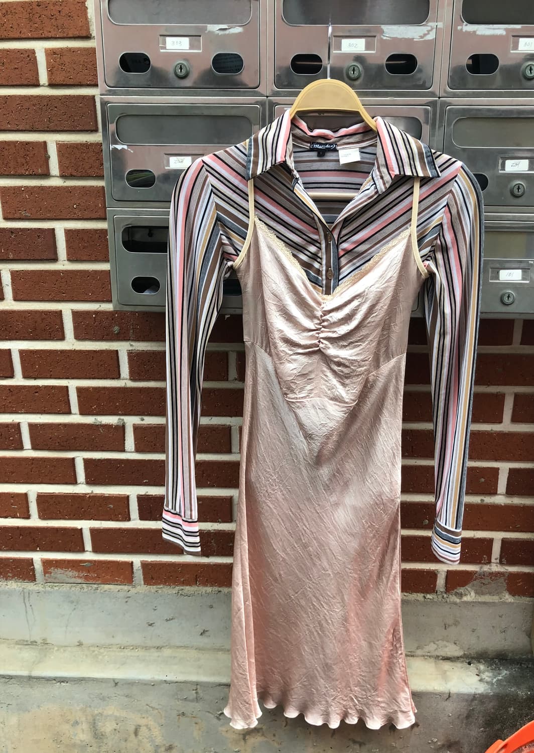 줄무늬 셔츠,슬립 원피스 상품이미지1