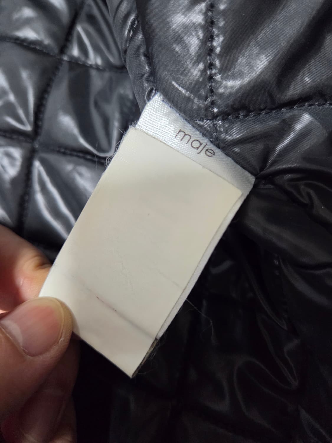 마쥬 가죽 트림 후드 코트 상품이미지8