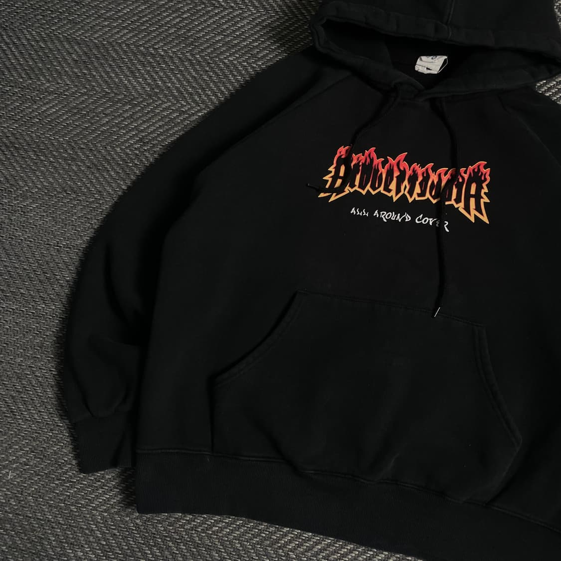 ACOVER 번 빅로고 박시핏 후드 티셔츠 y 4824 상품이미지3