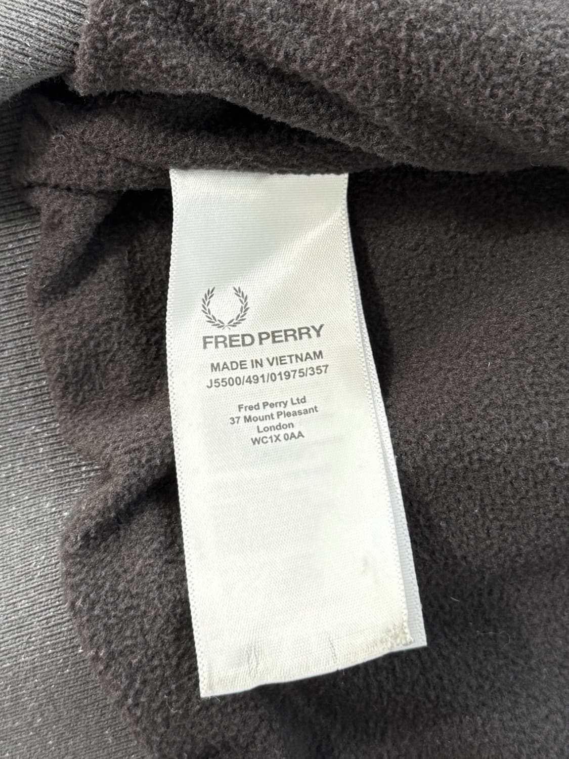 프레드페리 루즈핏 하이넥 집업 딥차콜 블루종 자켓 상품이미지9