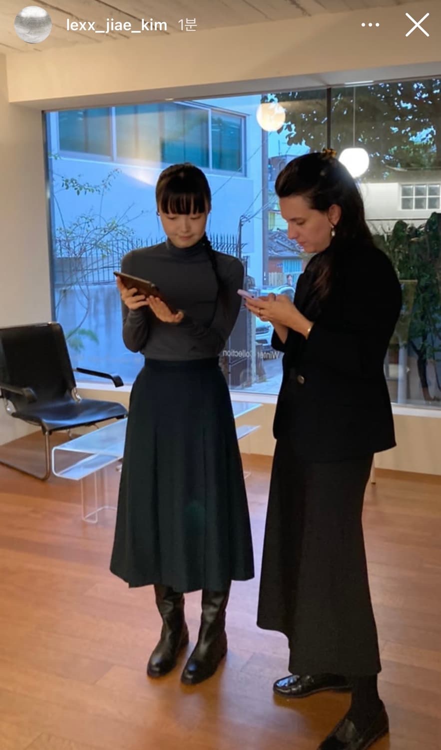 Lfm 플리티드 울 스커트m 상품이미지2