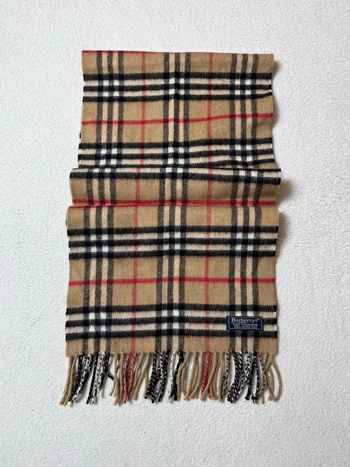 버버리 90's 100% 캐시미어 노바 체크 목도리 A1876 상품이미지2