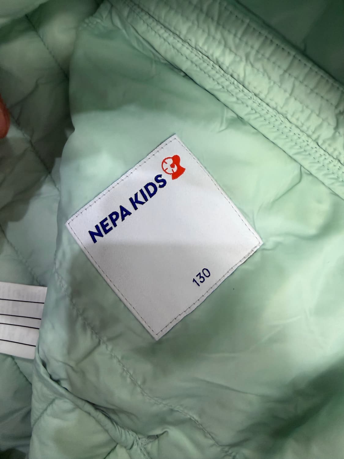 정품) 네파 키즈 경량 패딩 민트색 130 상품이미지7