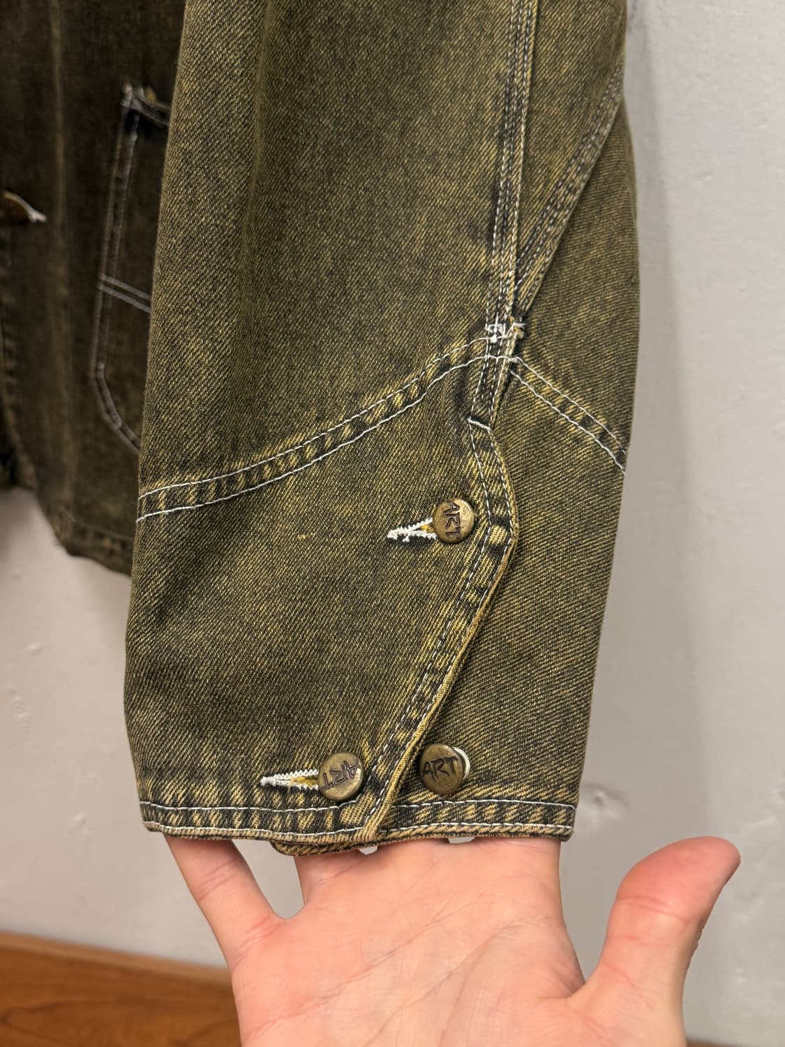 U.Mcm Olive Drab Denim Chore Jacket 상품이미지3