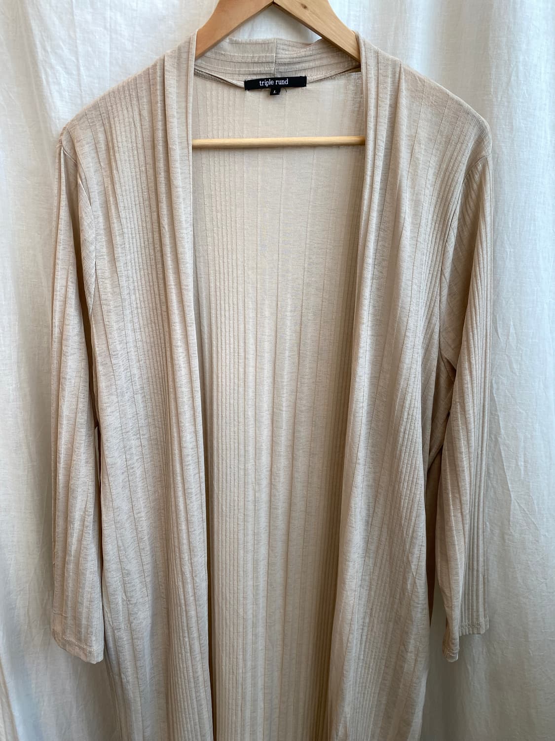 베이지 롱시스루가디건(L) 상품이미지5