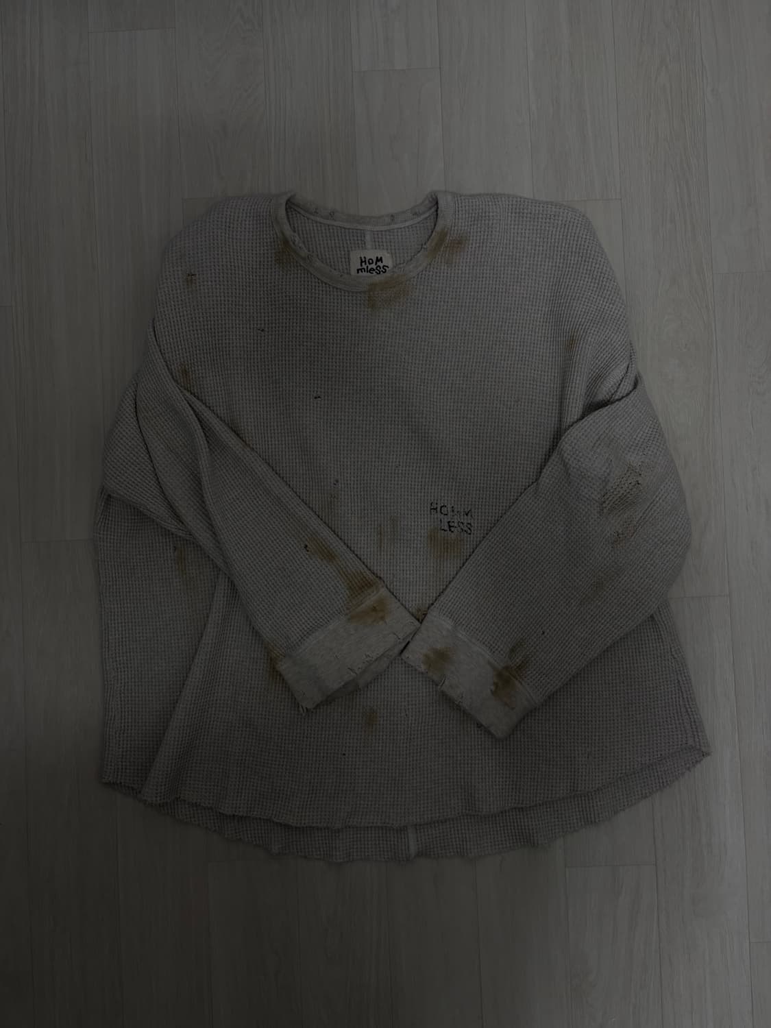 hommless 빈티지 와플티 상품이미지3