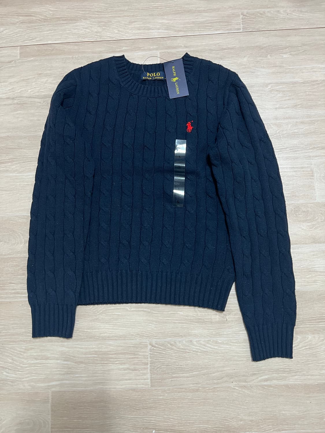 폴로 랄프로렌 여성 꽈배기니트 네이비L 상품이미지1