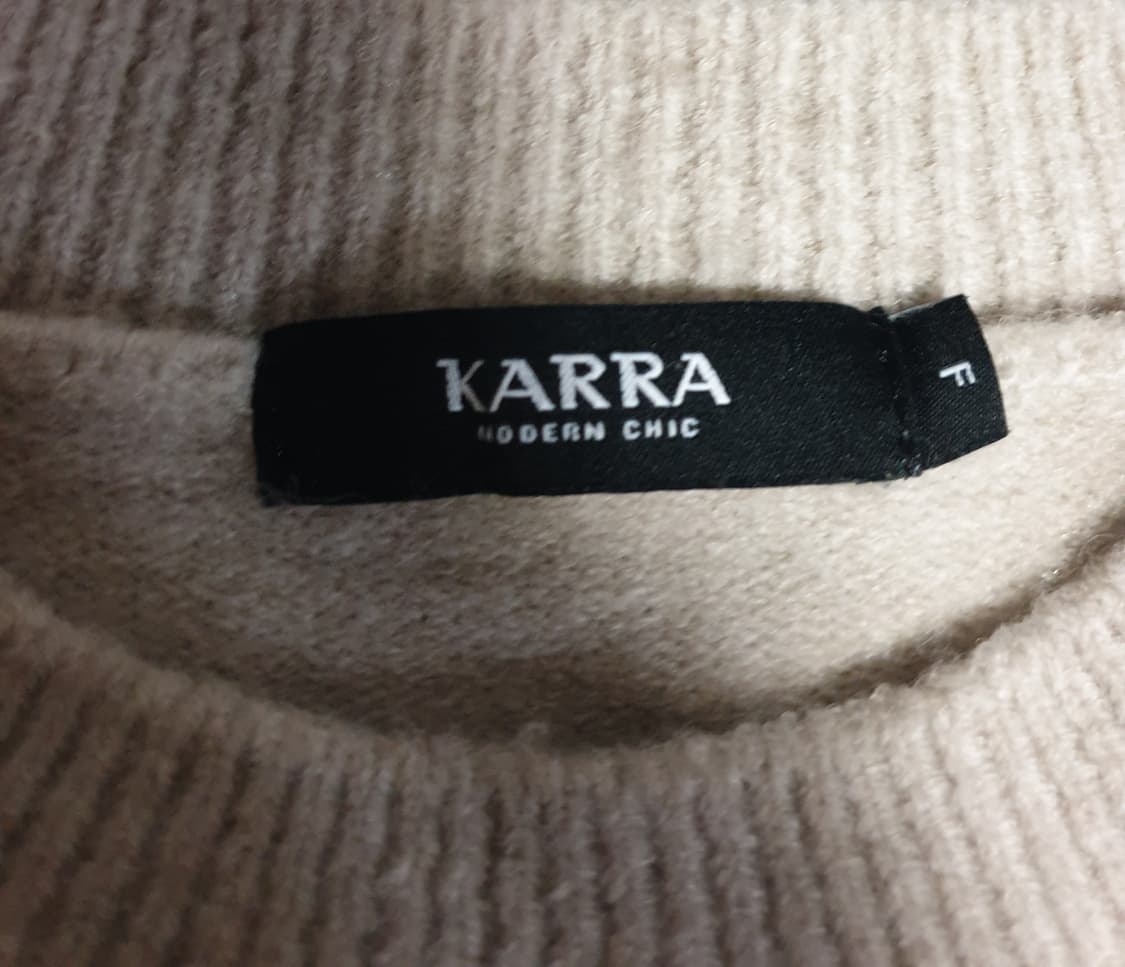 KARRA 모던 시크 크롭 나팔소매 니트 스웨터 아이보리 (F) 상품이미지2