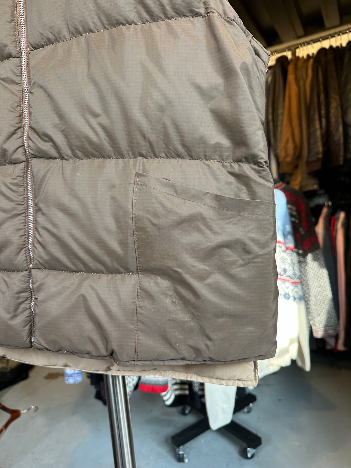 80s Sportchief 나일론 립스탁 덕다운 베스트 상품이미지5