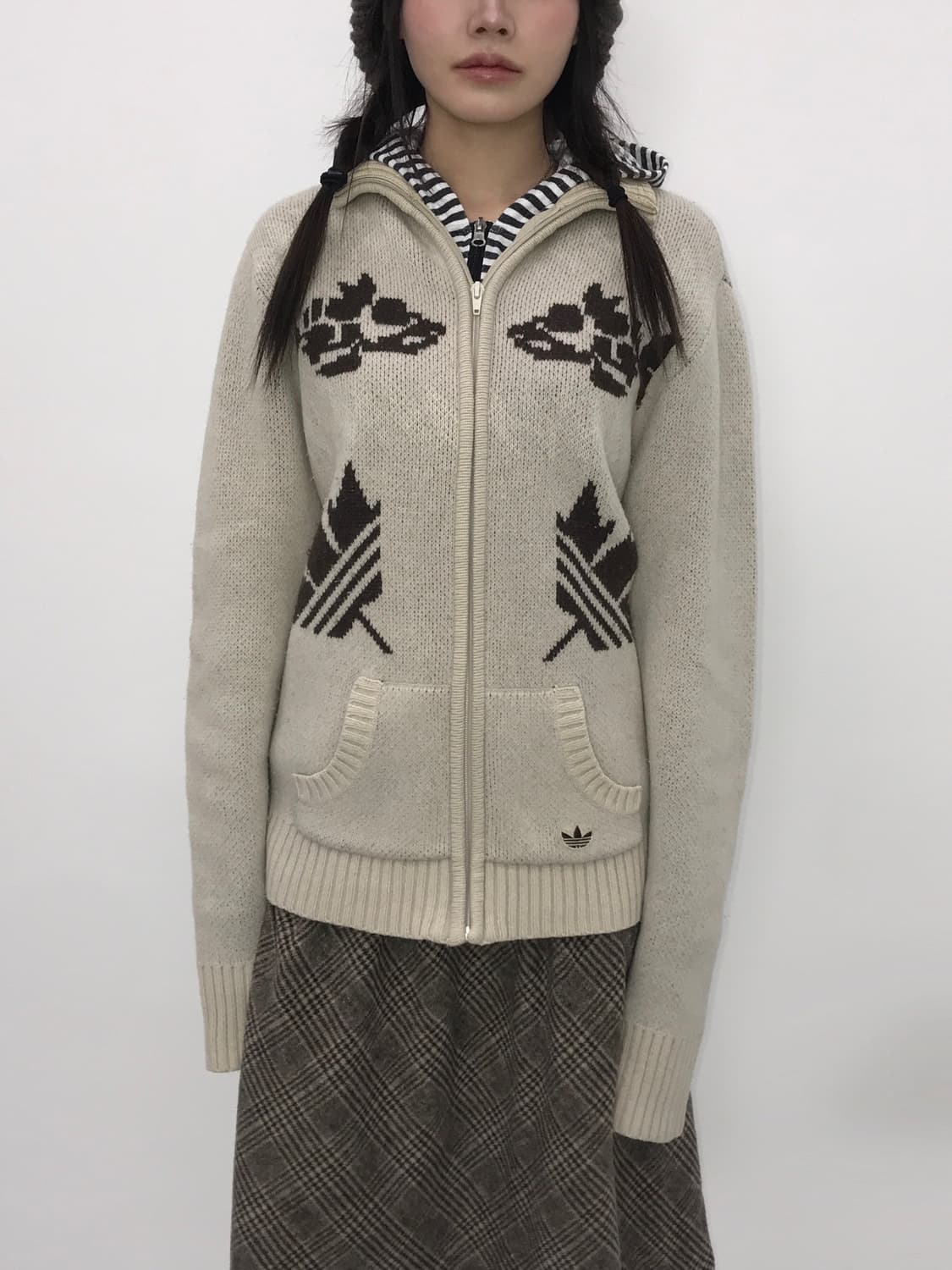 Adidas Maple Leaf Zip Knit Cardigan 상품이미지2