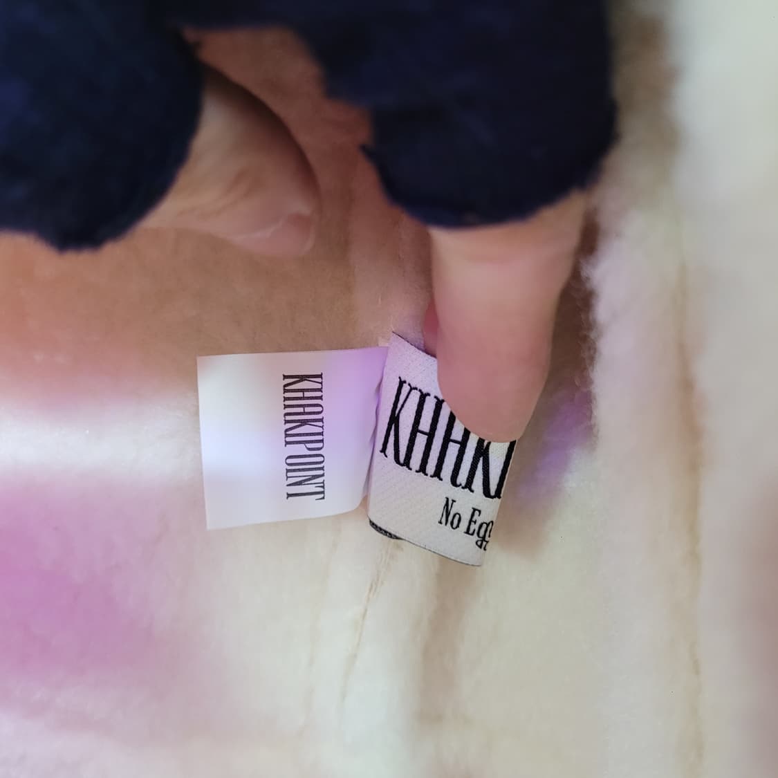 KHAKIPOINT 화이트 여성 크롭 무스탕 자켓 상품이미지3