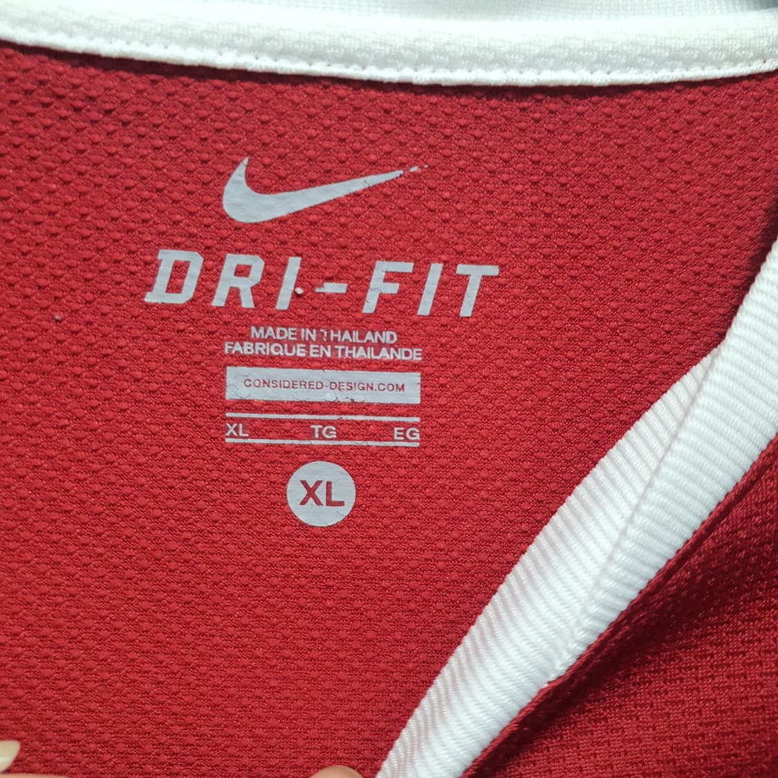 나이키 스우시 드라이핏 반팔 레드  상품이미지4