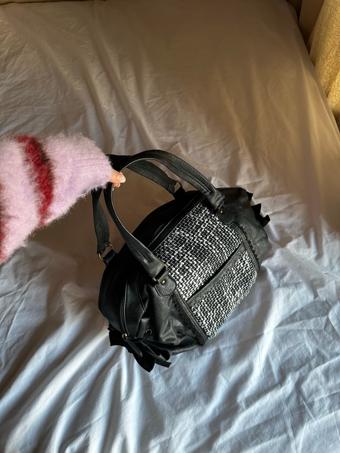 트위드 보우 백 (희귀템) 상품이미지1