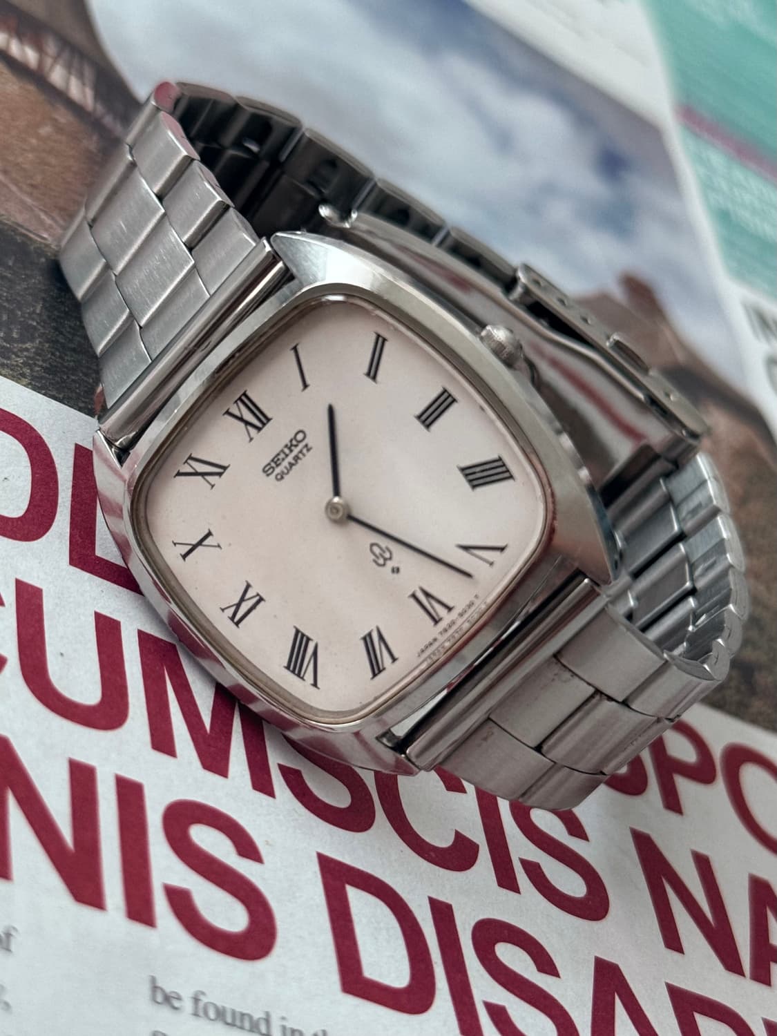 Seiko 세이코 쿼츠 스퀘어 로만 인덱스 1987 상품이미지1