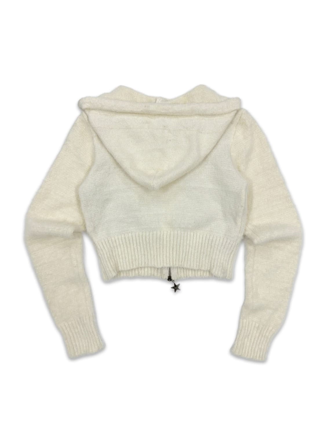빈티지 아이보리 투웨이 크롭 후드집업 상품이미지5