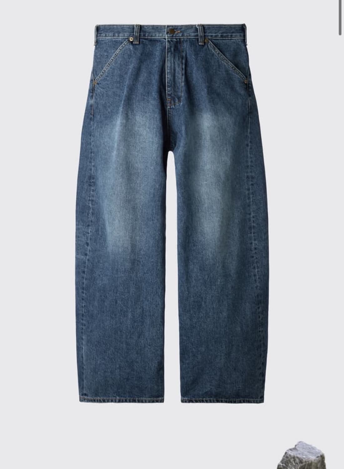 해칭룸 와이드커브진 워시드블루 2사이즈 상품이미지1