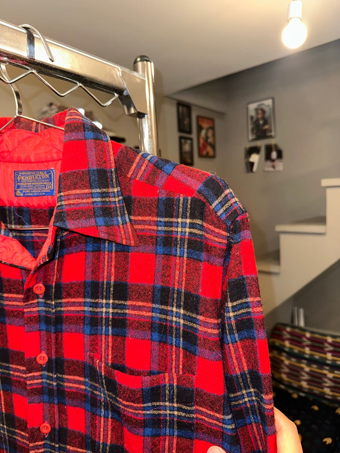 70’s Pendleton check flannel shirt 상품이미지6