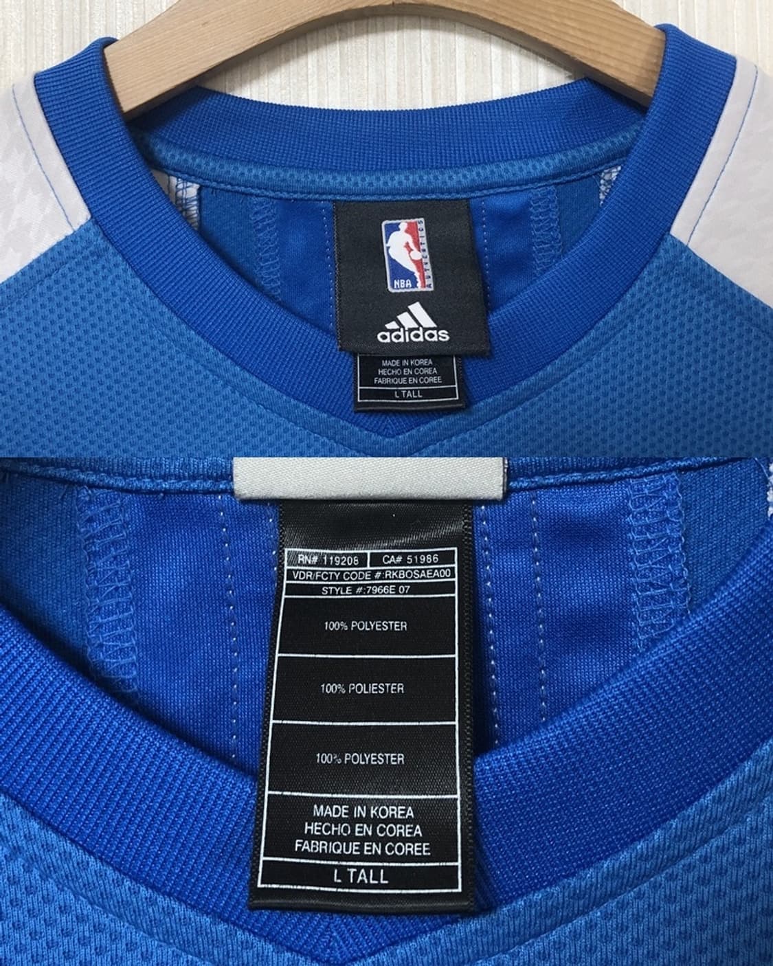 NBA 아디다스 올랜도매직 올드 슈팅져지 LT(라지TALL) 상품이미지4