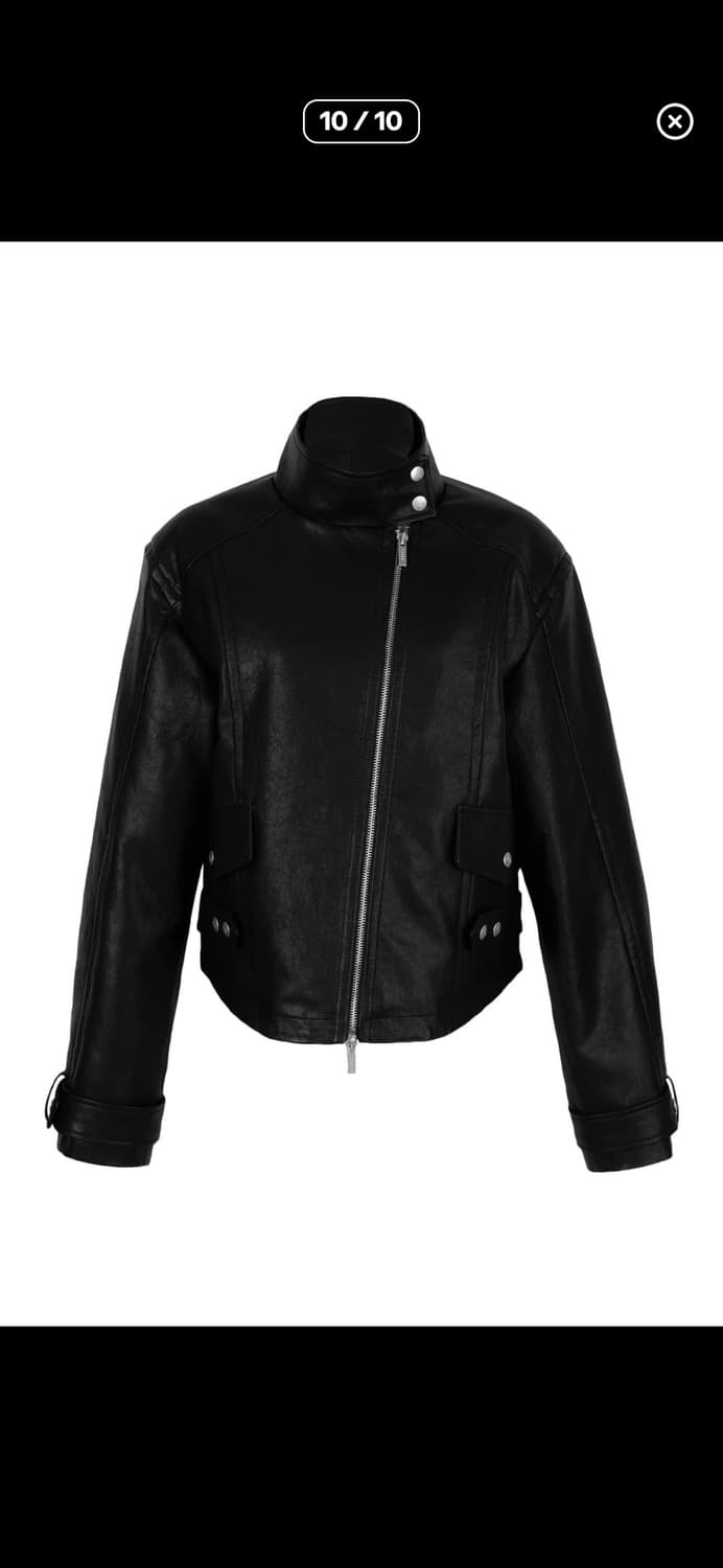 LEATHER ZIPPER JACKET / BLACK 상품이미지5