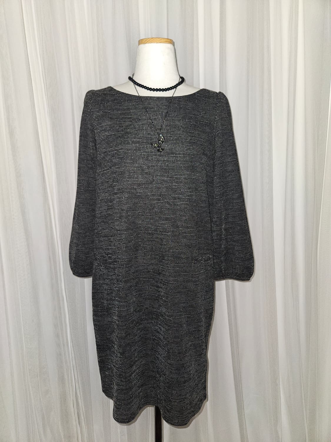 hushush 빈티지 보트넥 리본 니트 원피스 니혼진 공겜여주 히메갸루 상품이미지2