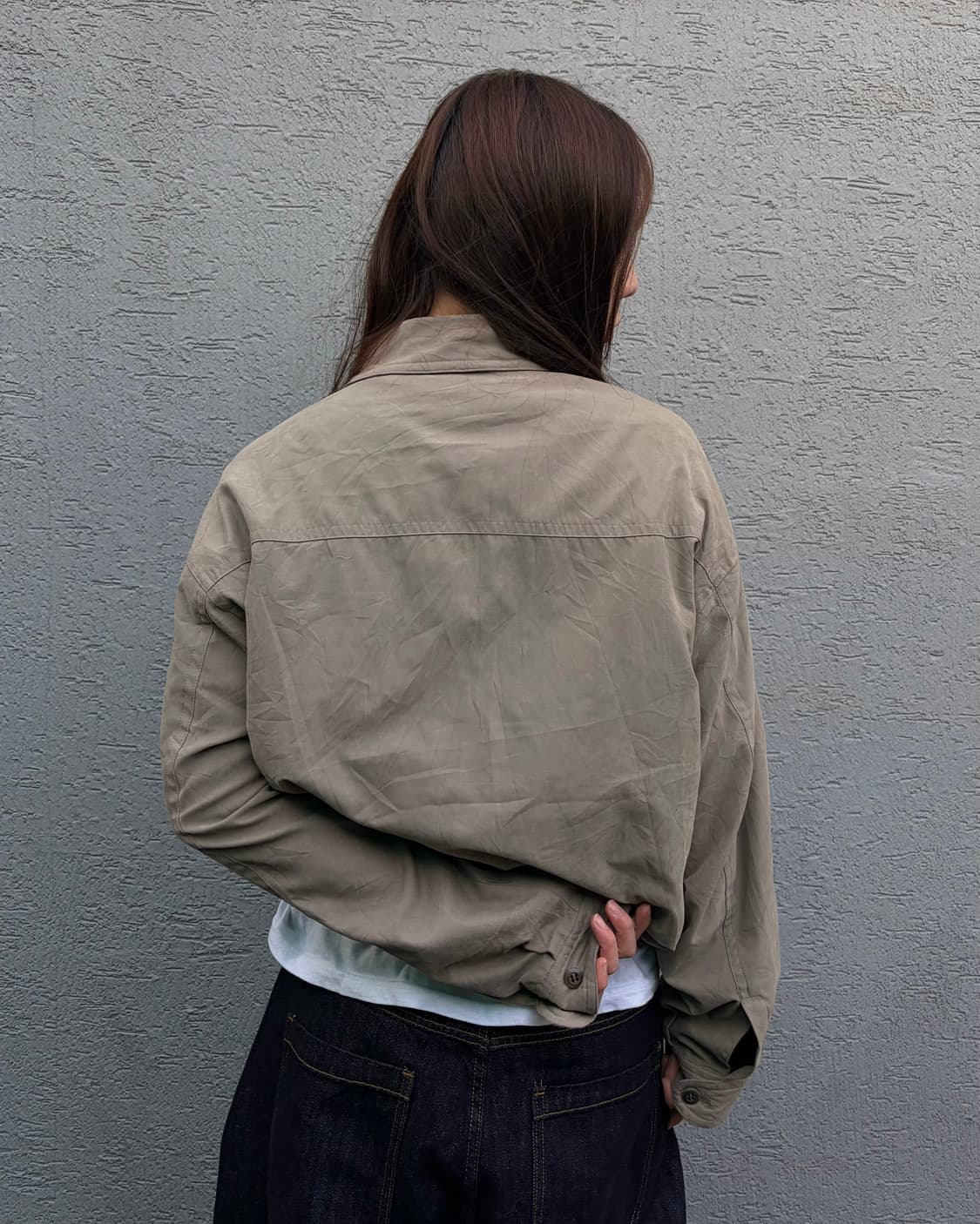 90s POLO beige suede bluson jacket 상품이미지2