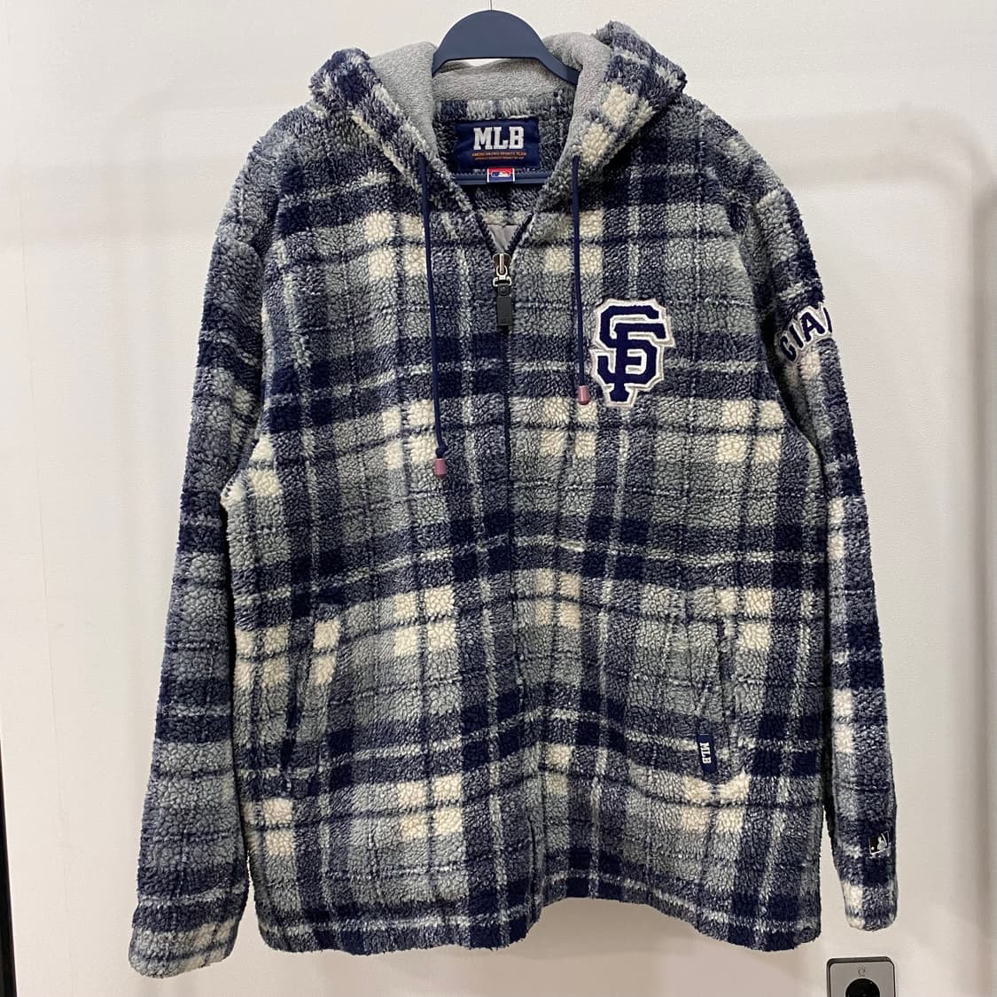 MLB 샌프란시스코 올드스쿨 누빔 후리스 후드집업 상품이미지1