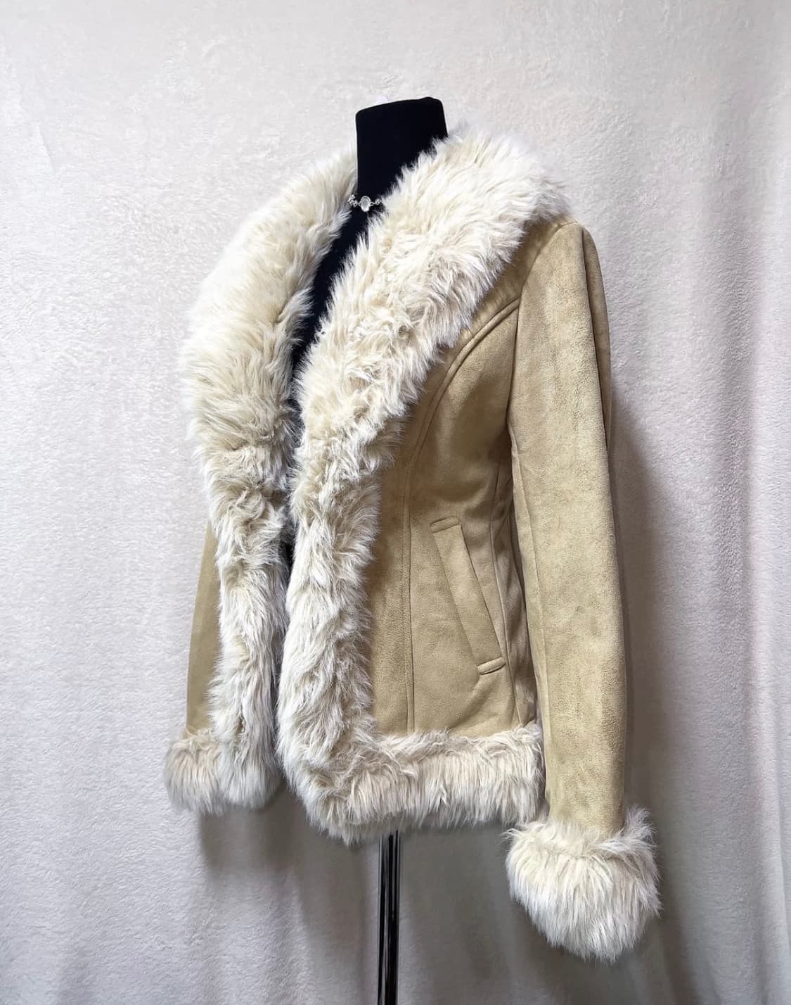 퍼 트리밍 스웨이드 자켓 상품이미지2