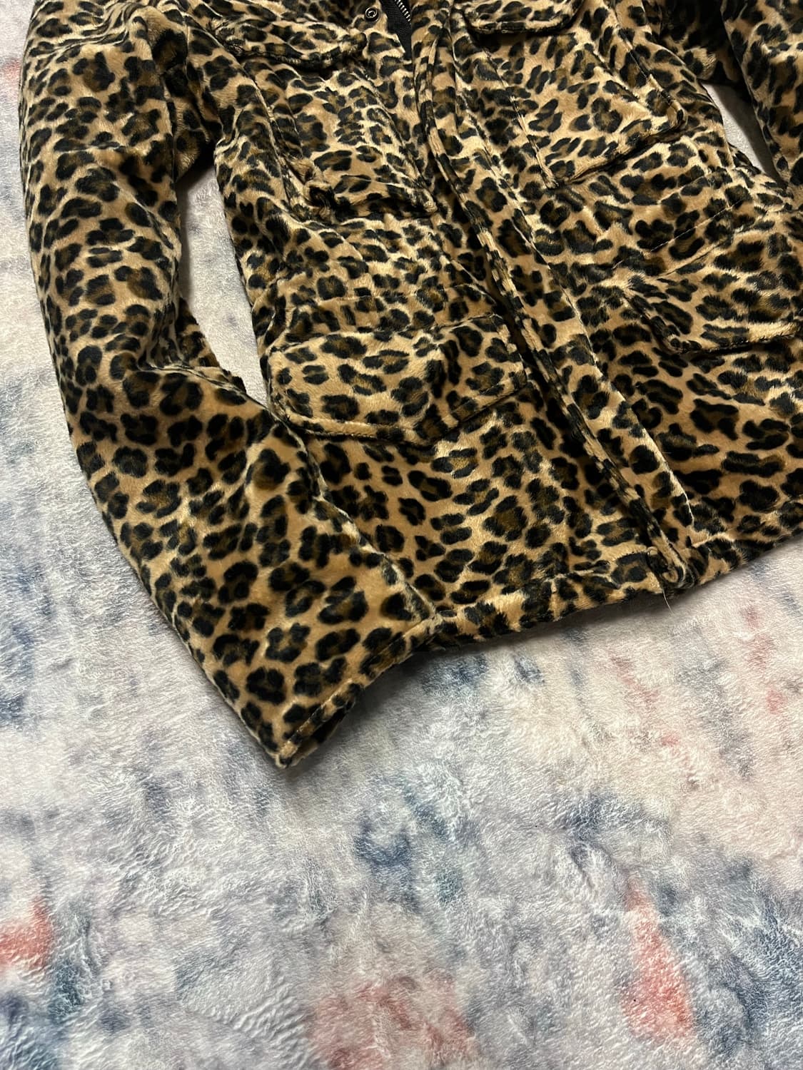 Attachment leopard fur jacket 상품이미지4